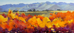 Autumn Vines - Robertson District | 2019 | Oil on Canvas | 36 x 65 cm